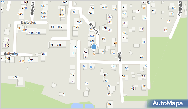 Katowice, Ziembowa, 5, mapa Katowic