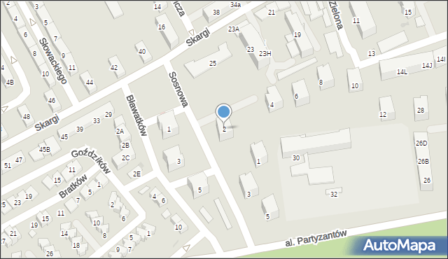 Kędzierzyn-Koźle, Zielona, 2, mapa Kędzierzyna-Koźle