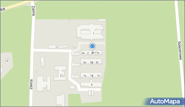 Kędzierzyn-Koźle, Zielna, 3F, mapa Kędzierzyna-Koźle