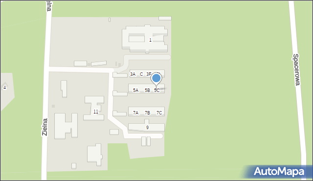 Kędzierzyn-Koźle, Zielna, 5C, mapa Kędzierzyna-Koźle