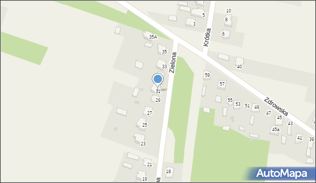Kłomnice, Zielona, 31, mapa Kłomnice