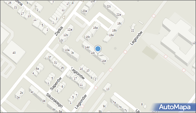 Knurów, Ziętka Jerzego, 14b, mapa Knurów