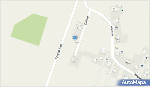 Kobielice, Zielona, 6, mapa Kobielice