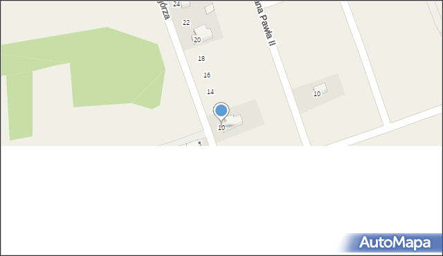 Kobylany, Zielone Wzgórza, 10, mapa Kobylany