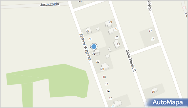 Kobylany, Zielone Wzgórza, 24, mapa Kobylany