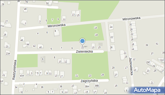 Kobyłka, Zieleniecka, 11, mapa Kobyłka