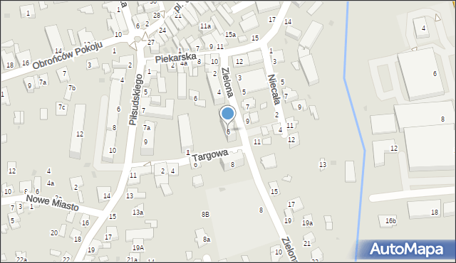 Kolbuszowa, Zielona, 6, mapa Kolbuszowa