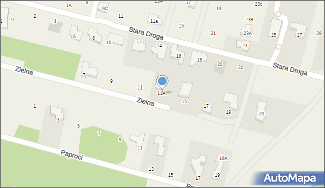 Komorów, Zielna, 13, mapa Komorów