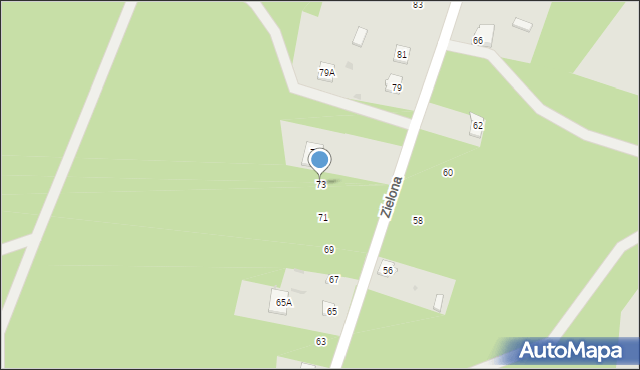 Koniecpol, Zielona, 73, mapa Koniecpol