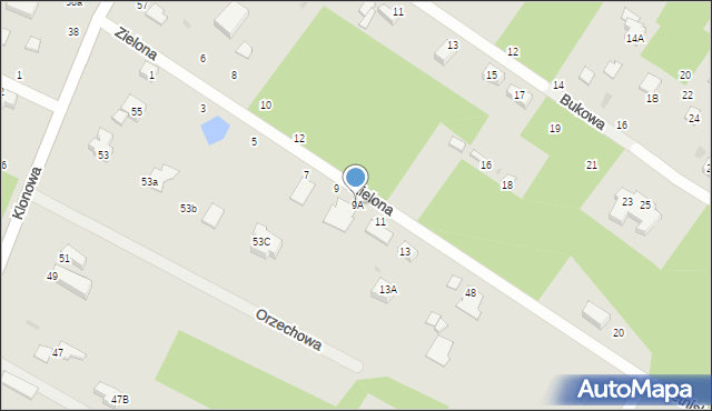 Konstantynów Łódzki, Zielona, 9A, mapa Konstantynów Łódzki