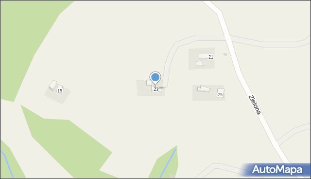 Korczyna, Zielona, 23, mapa Korczyna