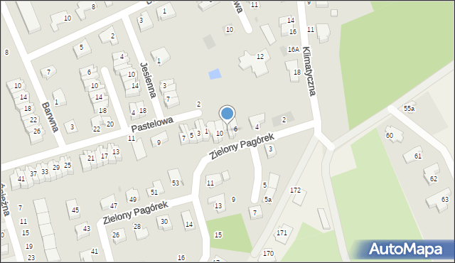 Koszalin, Zielony Pagórek, 8, mapa Koszalina