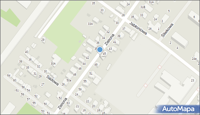 Koszalin, Zielona, 47, mapa Koszalina