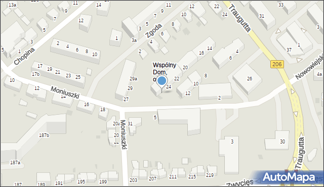 Koszalin, Zientarskiego Andrzeja, dr., 26, mapa Koszalina