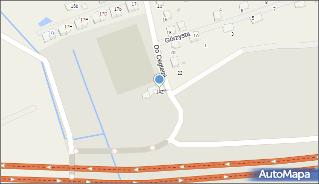 Kraków, Zielone Wzgórze, 14Z, mapa Krakowa