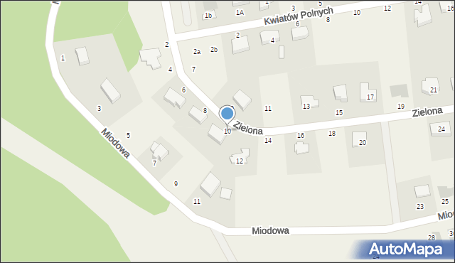 Krępa Słupska, Zielona, 10, mapa Krępa Słupska