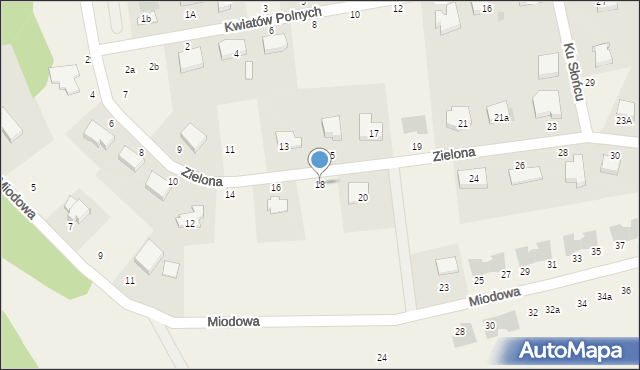 Krępa Słupska, Zielona, 18, mapa Krępa Słupska