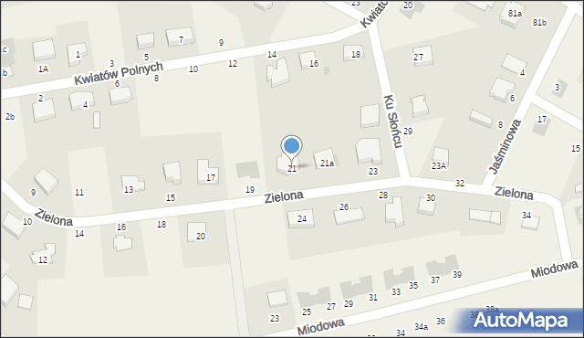 Krępa Słupska, Zielona, 21, mapa Krępa Słupska