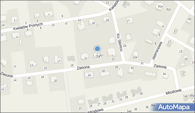 Krępa Słupska, Zielona, 21a, mapa Krępa Słupska