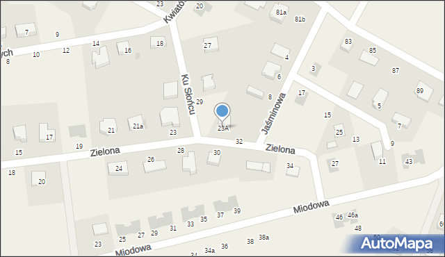Krępa Słupska, Zielona, 23A, mapa Krępa Słupska