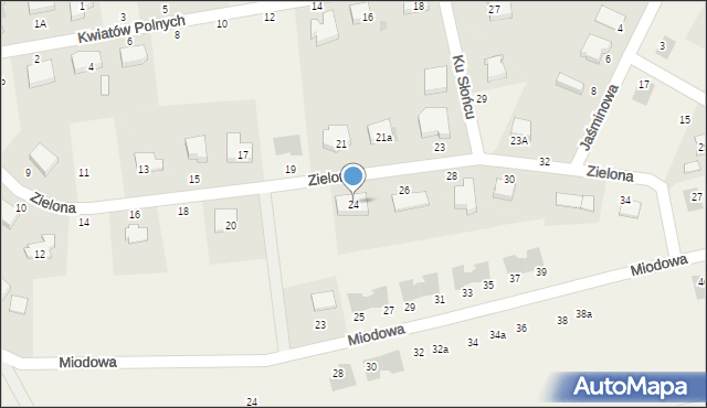 Krępa Słupska, Zielona, 24, mapa Krępa Słupska