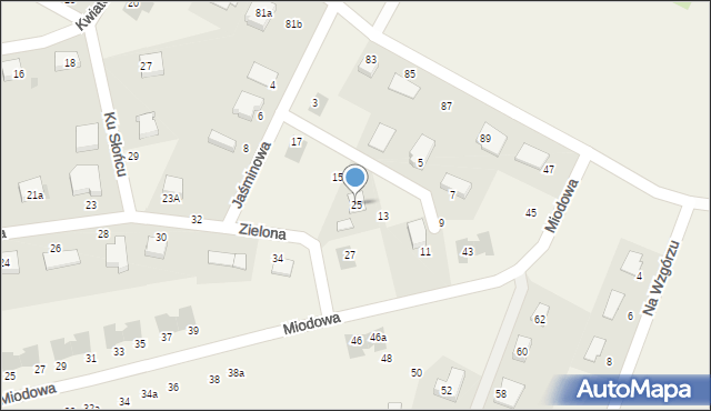 Krępa Słupska, Zielona, 25, mapa Krępa Słupska