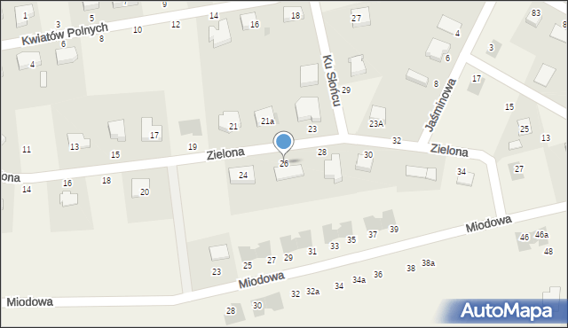 Krępa Słupska, Zielona, 26, mapa Krępa Słupska