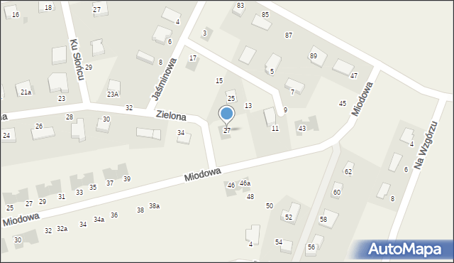 Krępa Słupska, Zielona, 27, mapa Krępa Słupska