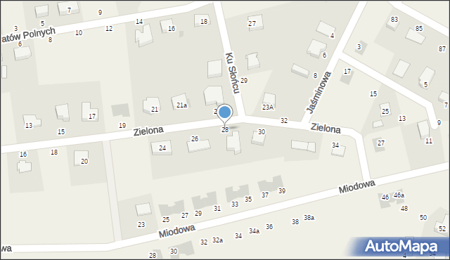 Krępa Słupska, Zielona, 28, mapa Krępa Słupska