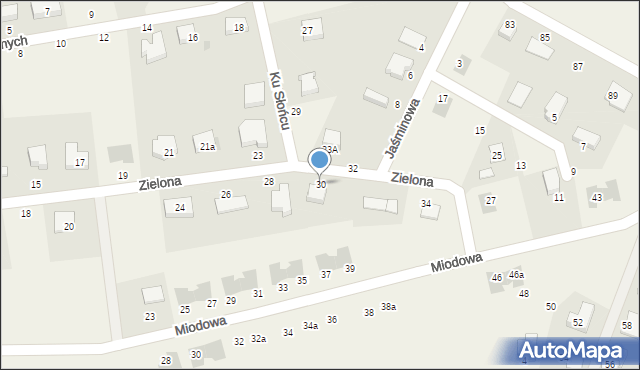 Krępa Słupska, Zielona, 30, mapa Krępa Słupska