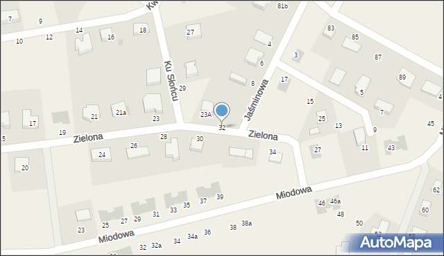 Krępa Słupska, Zielona, 32, mapa Krępa Słupska