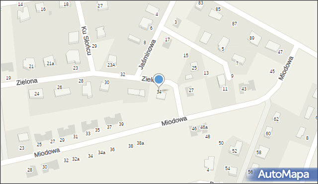 Krępa Słupska, Zielona, 34, mapa Krępa Słupska