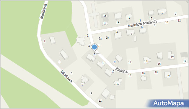 Krępa Słupska, Zielona, 6, mapa Krępa Słupska