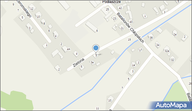 Kroczyce, Zielona, 3, mapa Kroczyce