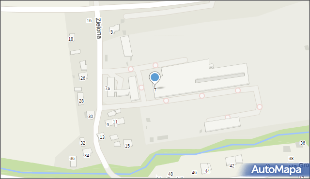 Krzeszowice, Zielona, 7, mapa Krzeszowice