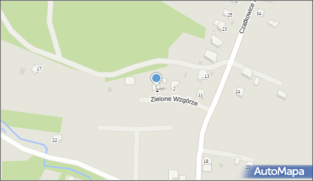 Krzeszowice, Zielone Wzgórze, 4, mapa Krzeszowice