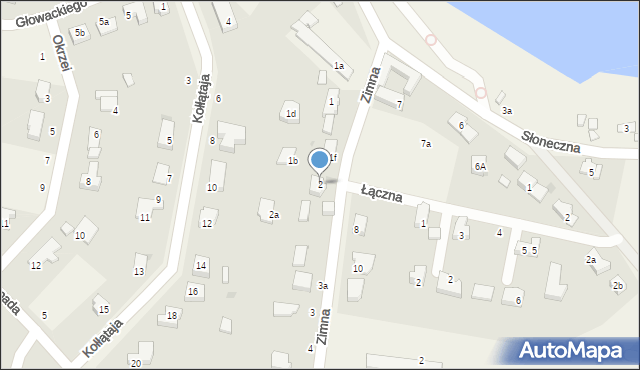 Kunice, Zimna, 2, mapa Kunice