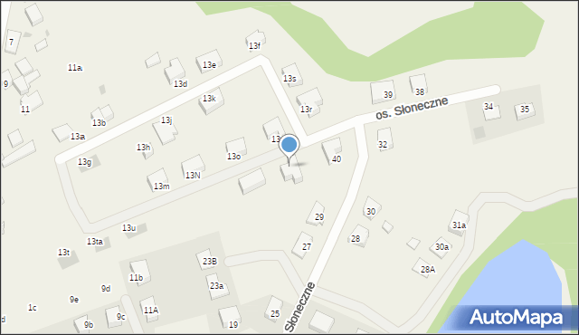 Kunowice, Zielona, 13za, mapa Kunowice