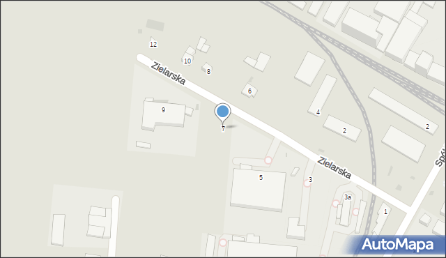 Kutno, Zielarska, 7, mapa Kutno