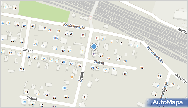 Kutno, Zielna, 41, mapa Kutno