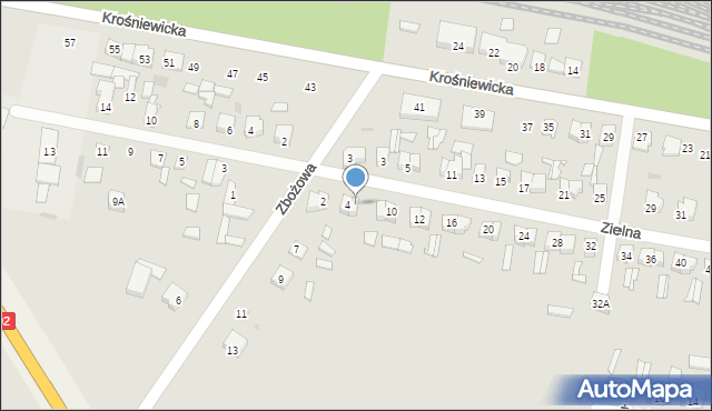 Kutno, Zielna, 6, mapa Kutno