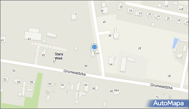 Kutno, Zielona, 1b, mapa Kutno