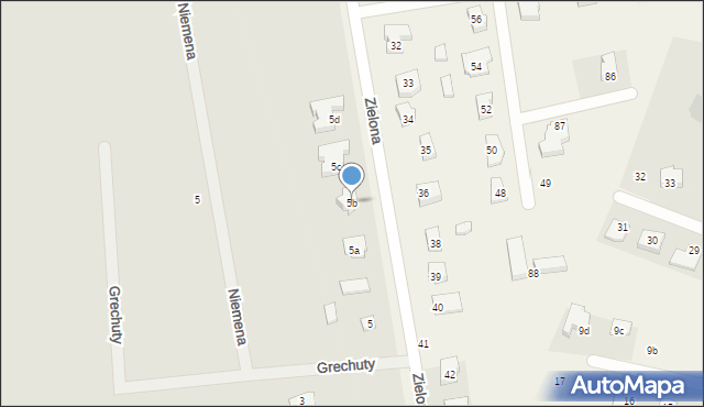 Kutno, Zielona, 5b, mapa Kutno