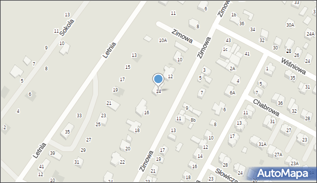 Kutno, Zimowa, 14, mapa Kutno