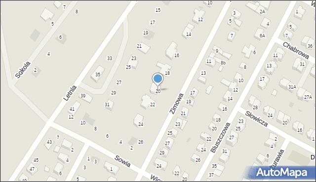 Kutno, Zimowa, 20, mapa Kutno