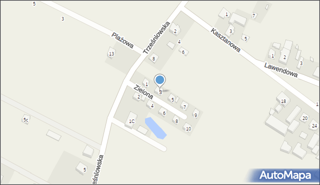 Łagówek, Zielona, 3, mapa Łagówek