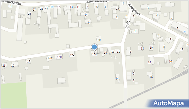 Łambinowice, Zielona, 15a, mapa Łambinowice