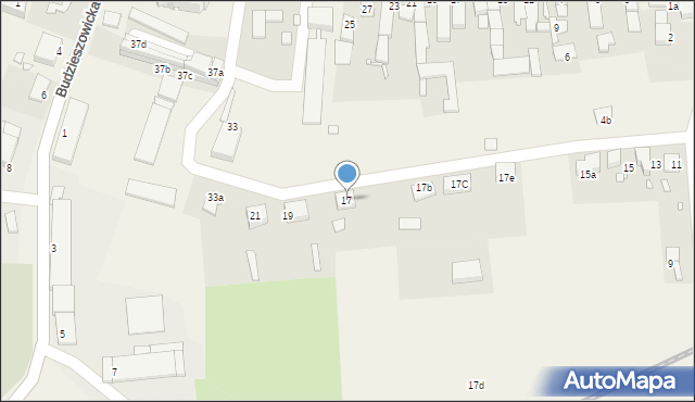 Łambinowice, Zielona, 17, mapa Łambinowice