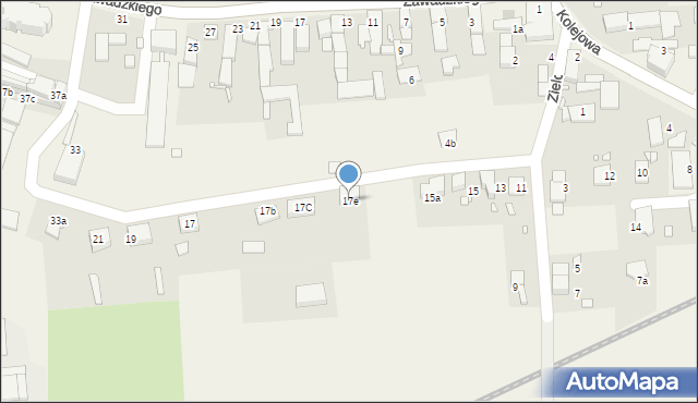 Łambinowice, Zielona, 17e, mapa Łambinowice