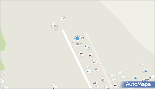 Łańcut, Zielona, 299, mapa Łańcut